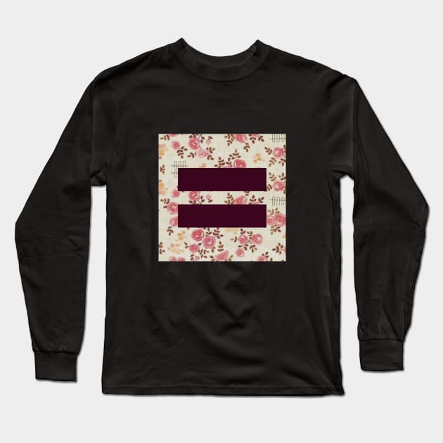 Equality Floral T-shirt Long Sleeve T-Shirt by silversurfer2000